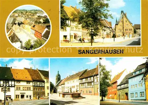 Sangerhausen Suedharz Markt Brunnen Teilansichten Kat. Sangerhausen