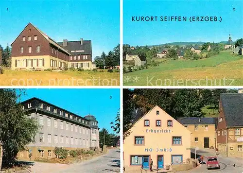 Seiffen Erzgebirge FDGB Erholungsheim Berghof Teilansicht Erzgeb Spielzeugmuseum Erbgericht Kat. Kurort Seiffen Erzgebirge