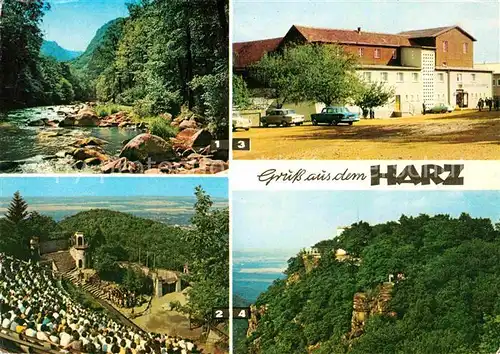 Harz Region Bodetal Harzer Bergtheater Thale Rosstrappe Hexentanzplatz mit Berghotel