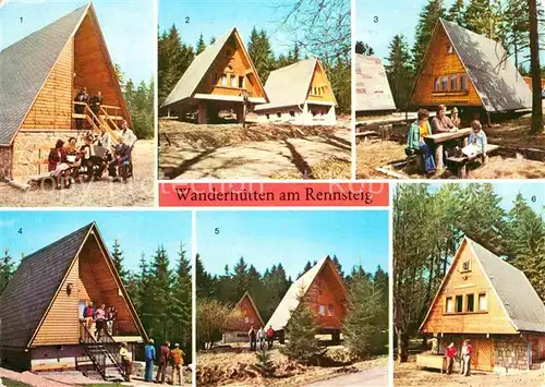 Neuhaus Rennweg Wanderhuetten Berhardstal Ebertswiese Inselsberg Frauenwald Waldbaude Werraquelle Fehrenbach Kat. Neuhaus Rennweg