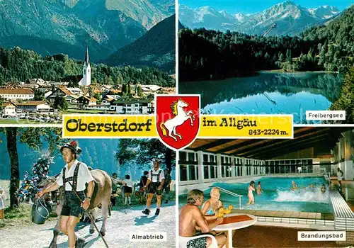 Oberstdorf Teilansicht Freibergsee Almabtrieb Brandungsbad Kat. Oberstdorf