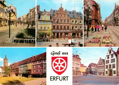 Erfurt Anger Kraemerbruecke Haus zum breiten Herd Kat. Erfurt