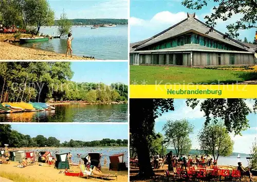 Neubrandenburg Kulturhaus Bootshafen Freibad Kulturpark Restaurant Badehaus Kat. Neubrandenburg