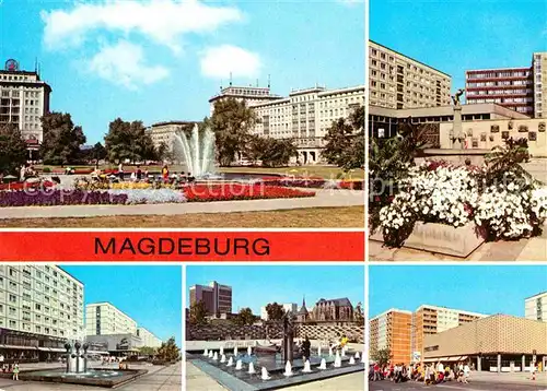 Magdeburg Wilhelm Pieck Allee Eulenspiegelbrunnen Julius Bremer Strasse  Kat. Magdeburg