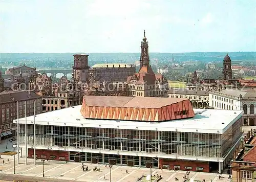 Dresden Kulturpalast Blick von Kreuzkirche Kat. Dresden Elbe