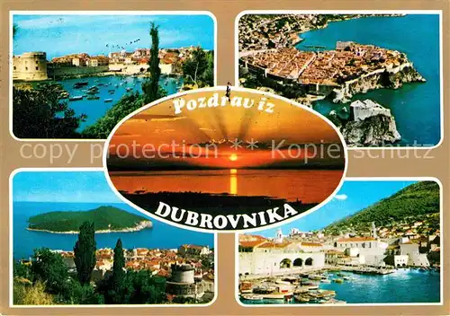 Dubrovnik Ragusa Fliegeraufnahme Kat. Dubrovnik