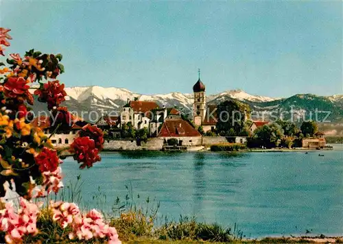 Wasserburg Bodensee Halbinsel Kirchenpartie Kat. Wasserburg (Bodensee)