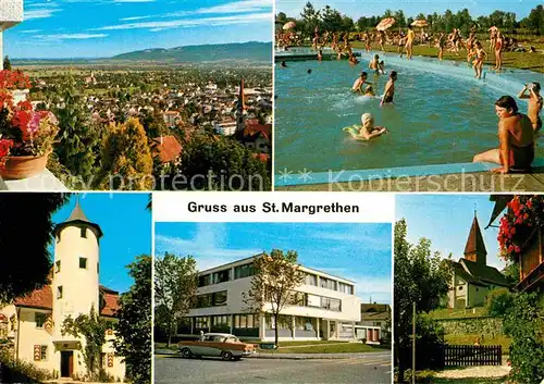 St Margarethen Muenchwilen Schloessli Bergsteig Freibad Altes Kichli Kat. St Margarethen