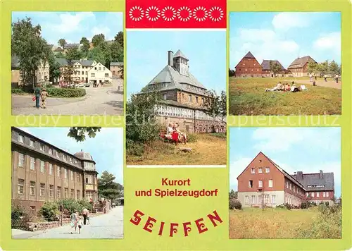 Seiffen Erzgebirge Restaurant Buntes Haus Spielzeugmuseum Kat. Kurort Seiffen Erzgebirge