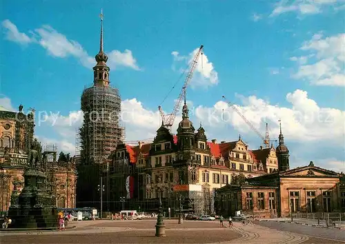 Dresden Residenzschloss waehrend des Wiederaufbaus 1992 93 Kat. Dresden Elbe