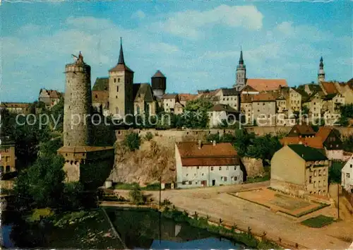 Bautzen Blick von Friedensbruecke Kat. Bautzen