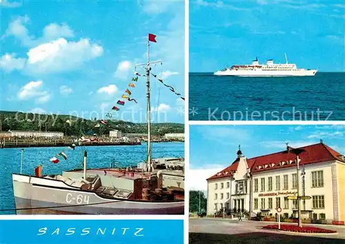 Sassnitz Ostseebad Ruegen Hafen Faehre Seemannsheim Kat. Sassnitz