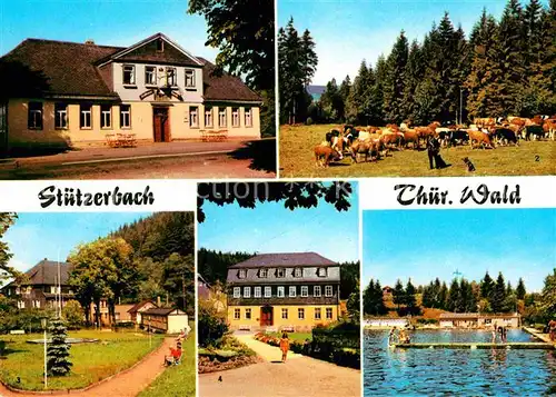 Stuetzerbach Gasthaus Auerbahn Goethehaus Auerhahn Kurpark Freibad Kat. Stuetzerbach