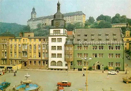 Rudolstadt Markt mit Schloss Heidecksburg Kat. Rudolstadt