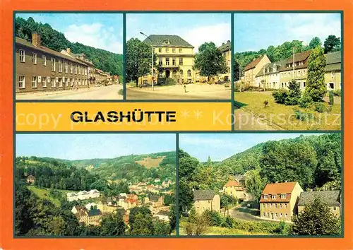 Glashuette Sachsen Kulturhaus Markt Luchauer Strasse Ingenieurschule fuer Feinmechanik Kat. Glashuette Sachsen