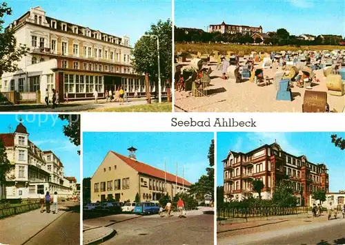 Ahlbeck Ostseebad Ostseehotel Strand Erholungsheime  Kat. Heringsdorf Insel Usedom