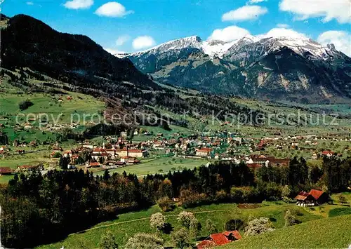 Sarnen Fliegeraufnahme mit Pilatus Kat. Sarnen