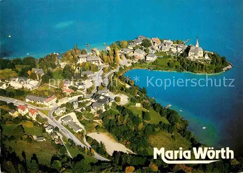 Maria Woerth Woerthersee Fliegeraufnahme Wallfahrtsort Kat. Maria Woerth