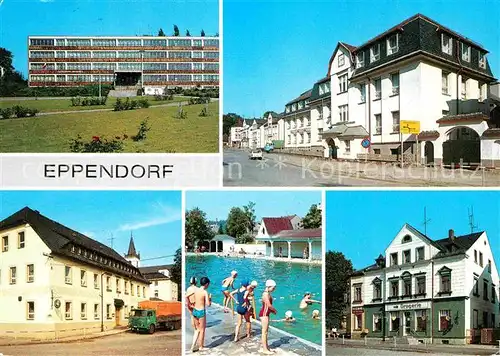 Eppendorf Sachsen Borstendorfer Strasse Leninplatz Freibad Kat. Eppendorf Sachsen