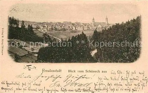 Freudenstadt Blick vom Schoeneck Kat. Freudenstadt