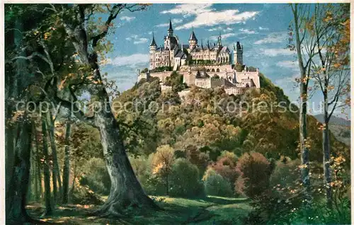 Burg Hohenzollern Kuenstlerkarte Kat. Bisingen