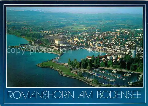 Romanshorn Bodensee Fliegeraufnahme mit Hafen