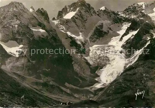 Col du Lautaret Fliegeraufnahme Glacier de l`Homme Kat. Saint Vincent les Forts