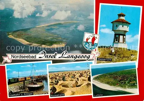 Langeoog Nordseebad Fliegeraufnahme Leuchtturm Strand  Kat. Langeoog