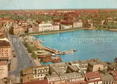 Hamburg Fliegeraufnahme Jungfernstieg Binnenalster  Kat. Hamburg