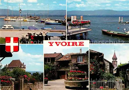 Yvoire Hafen Ortspartie Kat. Yvoire