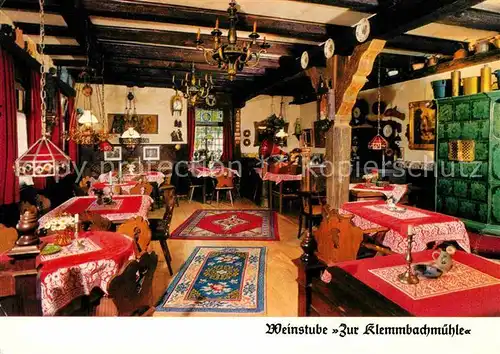 Niederweiler Muellheim Weinstube zur Klemmbachmuehle Kat. Muellheim