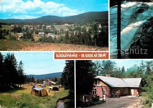 Krkonose Harrachov Camping Wasserfall Kat. Polen