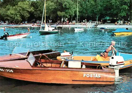 Balaton Plattensee Boote am See Kat. Ungarn