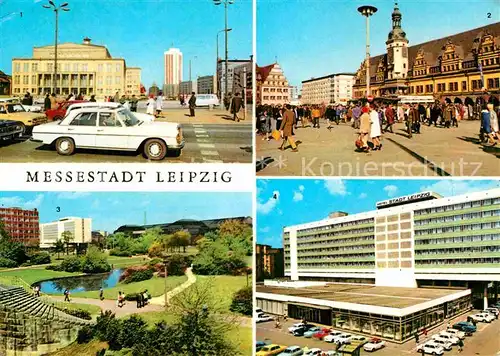 Leipzig Opernhaus Karl Marx Platz Waage Markt Schwanenteich Interhotel Stadt Leipzig Kat. Leipzig