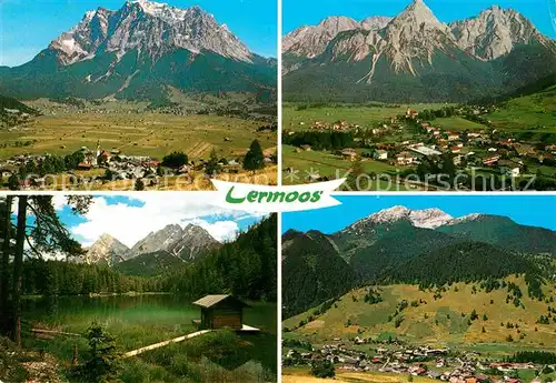Lermoos Tirol Fliegeraufnahme und Bergsee Kat. Lermoos