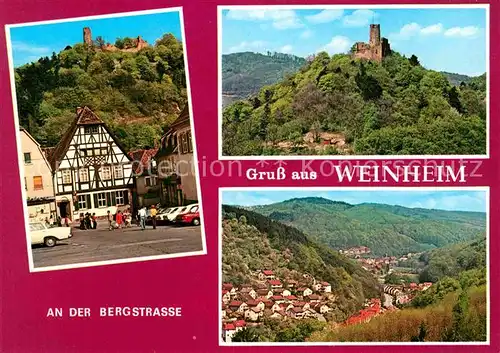 Weinheim Bergstrasse Burgruine Windeck Kat. Weinheim