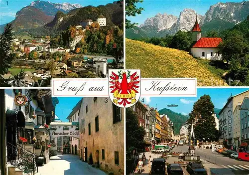 Kufstein Tirol Festung mit Zahmen Kaiser Auracher Loechl Kat. Kufstein