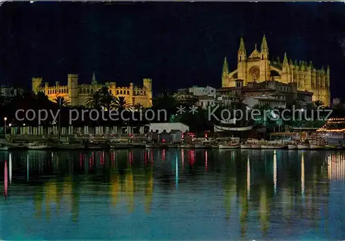 Palma de Mallorca Cathedrale bei Nacht Kat. Palma de Mallorca