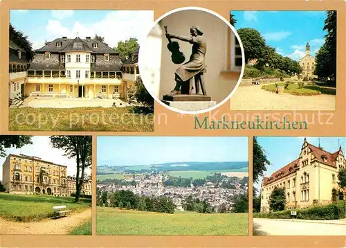 Markneukirchen Musikinstrumentemuseum Lutherplatz Geigenbauer Musikschule Reinhold Glier Kat. Markneukirchen