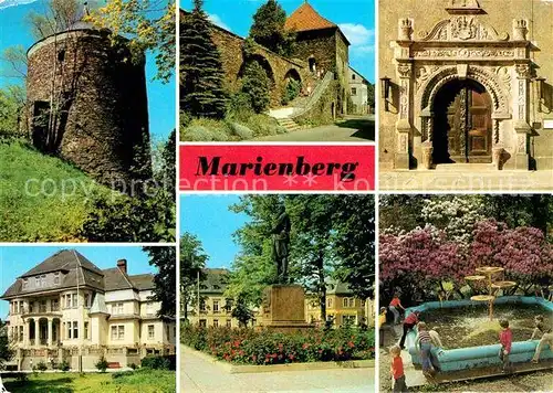 Marienberg Erzgebirge Heimatmuseum Zschopauer Tor Rathaus Denkmal des Stadtgruenders  Kat. Marienberg