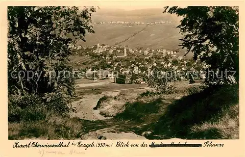 Oberwiesenthal Erzgebirge Panorama Blick von der Schanze Kurort Kat. Oberwiesenthal