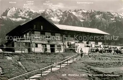 Garmisch Partenkirchen Wankhaus Berggaststaette Alpen Kat. Garmisch Partenkirchen