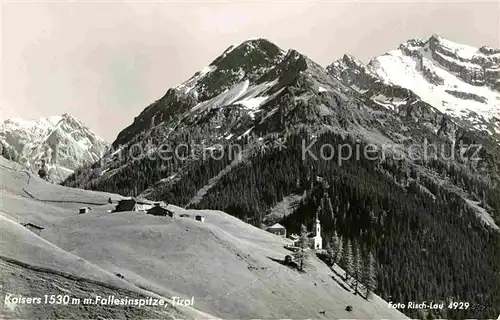 Kaisers Bergdorf mit Fallesinspitze Lechtaler Alpen Kat. Kaisers