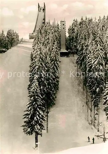 Johanngeorgenstadt Erzgebirgsschanze und Jugendschanze Skispringen Wintersportplatz Kat. Johanngeorgenstadt