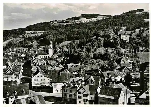 Rheineck SG Ortsansicht mit Kirche Kat. Rheineck