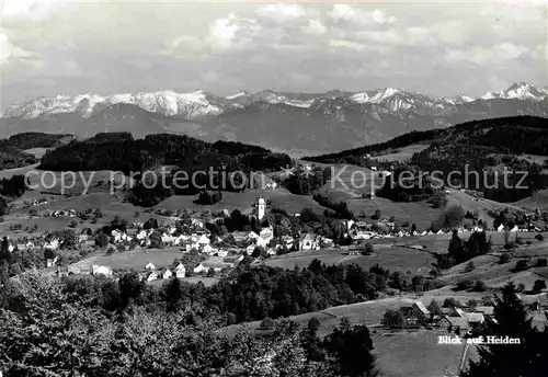 Heiden AR Panorama mit Appenzeller Alpen Kat. Heiden