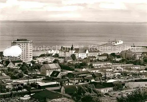 Sassnitz Ostseebad Ruegen Teilansicht mit Hafen Faehre Kat. Sassnitz