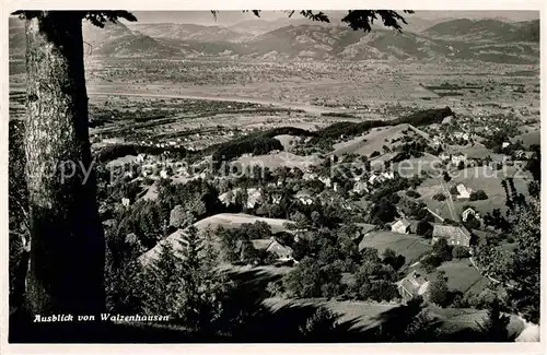 Walzenhausen AR Panorama Blick ins Rheintal Kat. Walzenhausen