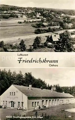 Friedrichsbrunn Harz Teilansicht Luftkurort FDGB Verpflegungsstaette Kurt Dillge Kat. Friedrichsbrunn