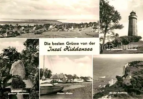 Insel Hiddensee Dornbusch Leuchtturm Steilkueste Kloster Hafen Grabstaette Gerhart Hauptmann Kat. Insel Hiddensee